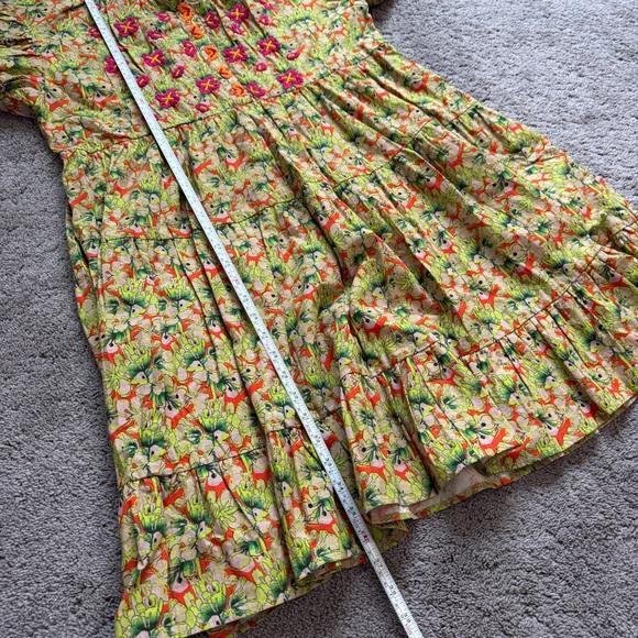 Anthropologie Floral Print Beaded Mini Dress - Picture 16 of 16